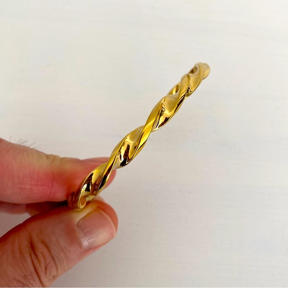 Vitaly Twisted Wrist Cuff - Gold Coloured Stainless Steel - Picture 2 of 4